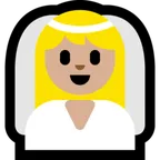 person with veil: medium-light skin tone per la piattaforma Microsoft