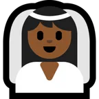 person with veil: medium-dark skin tone สำหรับแพลตฟอร์ม Microsoft
