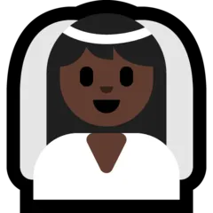 Microsoftプラットフォームのwoman with veil: dark skin tone