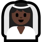 person with veil: dark skin tone สำหรับแพลตฟอร์ม Microsoft