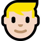 person: light skin tone, blond hair สำหรับแพลตฟอร์ม Microsoft