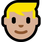 Microsoft 플랫폼을 위한 person: medium-light skin tone, blond hair