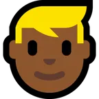 person: medium-dark skin tone, blond hair pentru platforma Microsoft