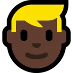 person: dark skin tone, blond hair per la piattaforma Microsoft