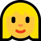 woman: blond hair for Microsoft platform