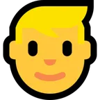 man: blond hair for Microsoft platform