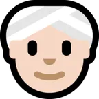 woman wearing turban: light skin tone untuk platform Microsoft