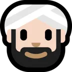 man wearing turban: light skin tone til Microsoft platform
