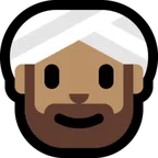 man wearing turban: medium skin tone per la piattaforma Microsoft