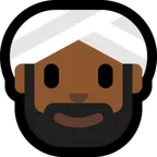man wearing turban: medium-dark skin tone til Microsoft platform