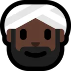 person wearing turban: dark skin tone per la piattaforma Microsoft