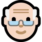 old man: light skin tone per la piattaforma Microsoft