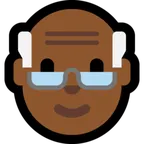 old man: medium-dark skin tone สำหรับแพลตฟอร์ม Microsoft