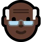 old man: dark skin tone สำหรับแพลตฟอร์ม Microsoft