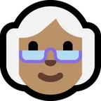 Microsoft 플랫폼을 위한 old woman: medium skin tone