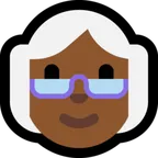 Microsoft dla platformy old woman: medium-dark skin tone