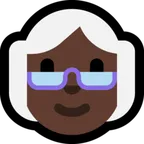old woman: dark skin tone pentru platforma Microsoft