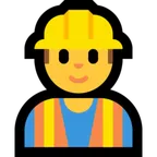 man construction worker pour la plateforme Microsoft