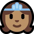 Microsoft 플랫폼을 위한 princess: medium skin tone