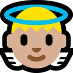 baby angel: medium-light skin tone สำหรับแพลตฟอร์ม Microsoft