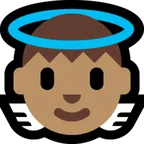 baby angel: medium skin tone untuk platform Microsoft