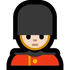 Microsoftプラットフォームのguard: light skin tone