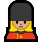 Microsoft platformon a(z) woman guard: medium-light skin tone képe