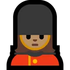 Microsoft 平台中的 woman guard: medium skin tone