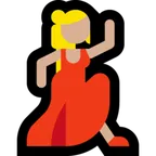woman dancing: medium-light skin tone สำหรับแพลตฟอร์ม Microsoft