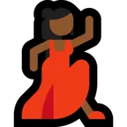 woman dancing: medium-dark skin tone untuk platform Microsoft