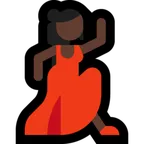 woman dancing: dark skin tone per la piattaforma Microsoft