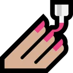 nail polish: medium-light skin tone untuk platform Microsoft