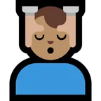 man getting massage: medium skin tone สำหรับแพลตฟอร์ม Microsoft
