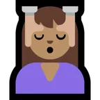 person getting massage: medium skin tone สำหรับแพลตฟอร์ม Microsoft