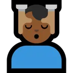 Microsoft platformu için man getting massage: medium-dark skin tone