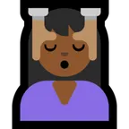 person getting massage: medium-dark skin tone สำหรับแพลตฟอร์ม Microsoft