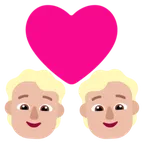 couple with heart: medium-light skin tone สำหรับแพลตฟอร์ม Microsoft