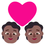 couple with heart: medium-dark skin tone per la piattaforma Microsoft