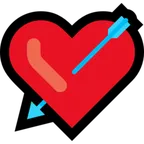 heart with arrow untuk platform Microsoft
