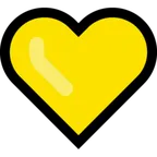 yellow heart para la plataforma Microsoft