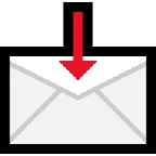 envelope with arrow per la piattaforma Microsoft