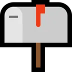Microsoft 平台中的 closed mailbox with raised flag