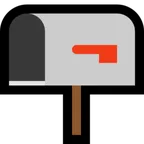 open mailbox with lowered flag لمنصة Microsoft