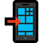 mobile phone with arrow for Microsoft platform