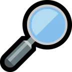 Microsoftプラットフォームのmagnifying glass tilted right