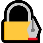 locked with pen for Microsoft platform
