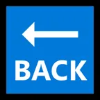 BACK arrow voor Microsoft platform