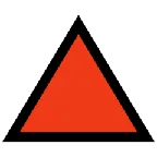 red triangle pointed up pour la plateforme Microsoft