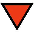 Microsoft প্ল্যাটফর্মে জন্য red triangle pointed down