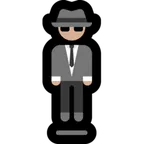 person in suit levitating: medium-light skin tone untuk platform Microsoft
